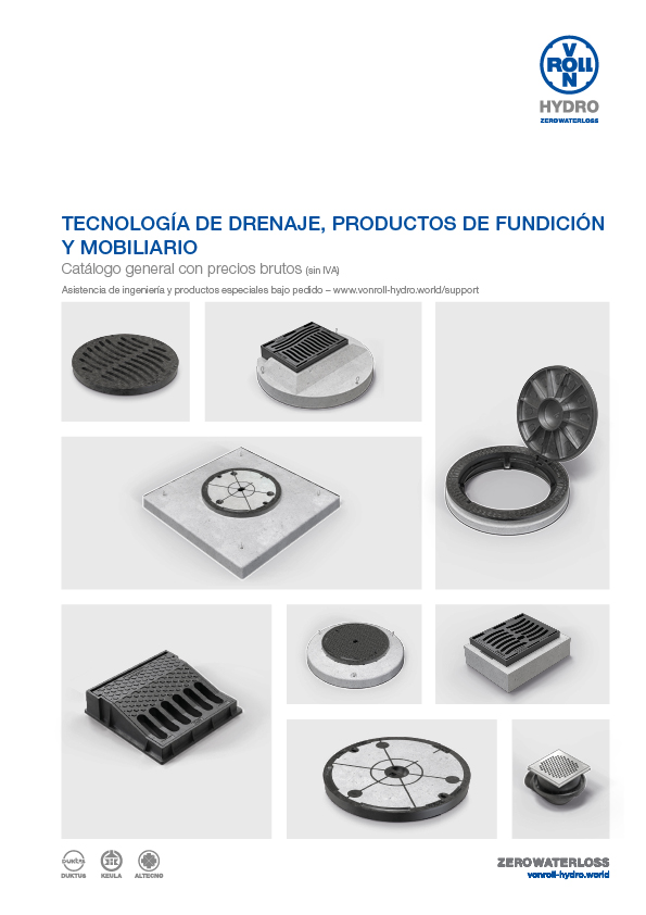 Tecnología de Denaje, Productos de Fundición y Mobiliario Descargar el catálogo en PDF